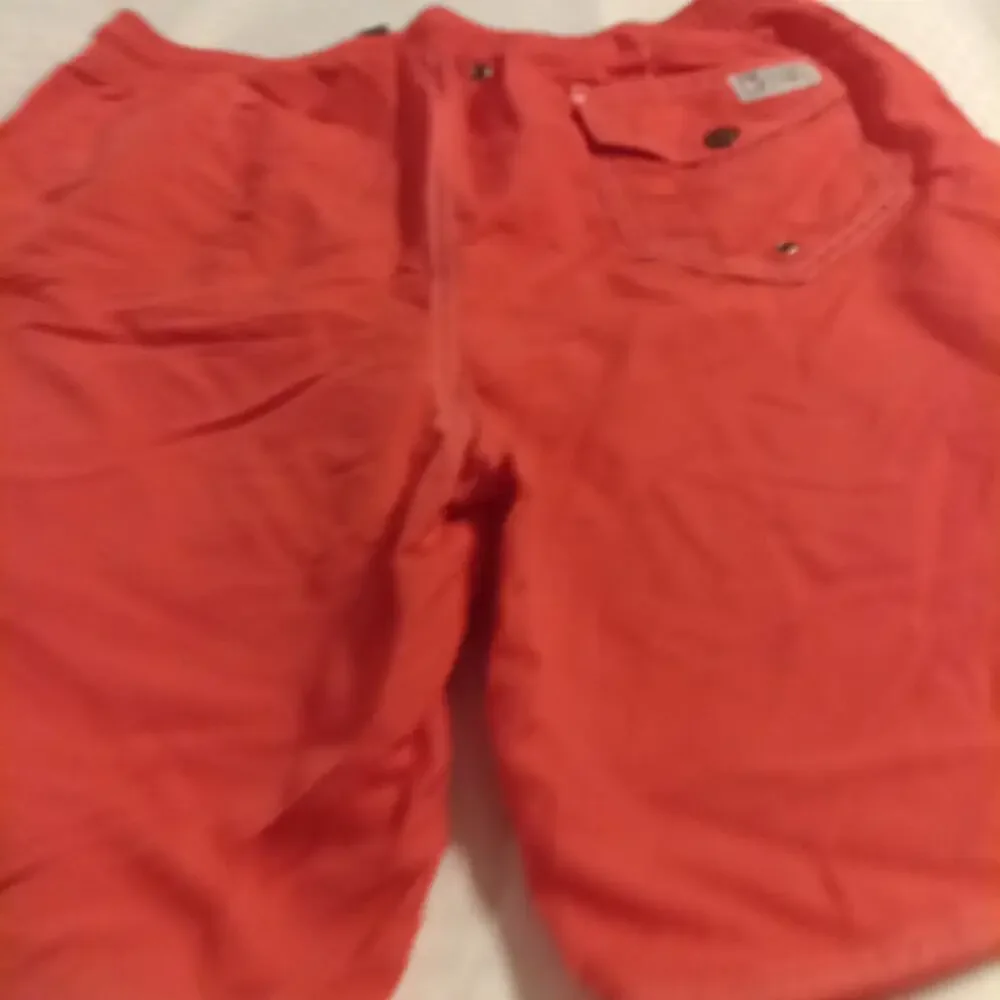 Polo Ralph Lauren Men's Swim Trunks Shorts Size Large Nylon Orange LG Pony Logo
